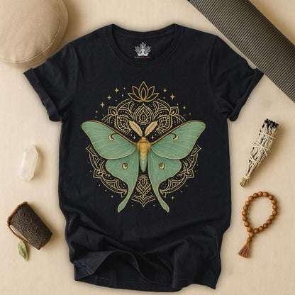 Celestial Moth Mandala - Sacred Lotus Tee