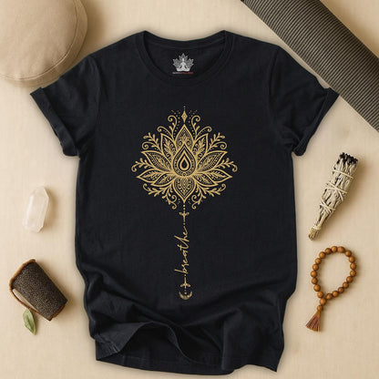 Breathe Lotus Mandala - Mindful Yoga Tee