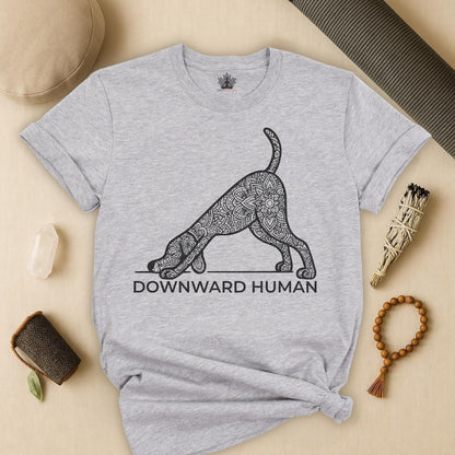 Downward Human – Mandala Dog Yoga Tee