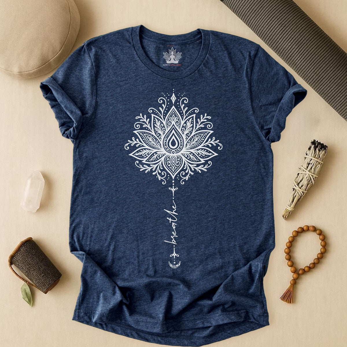 Breathe Lotus Mandala - Mindful Yoga Tee