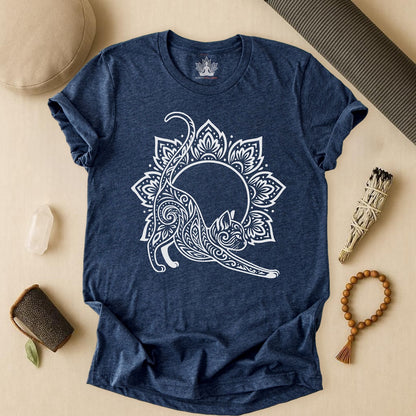 Cat & Mandala - Spiritual Boho Tee