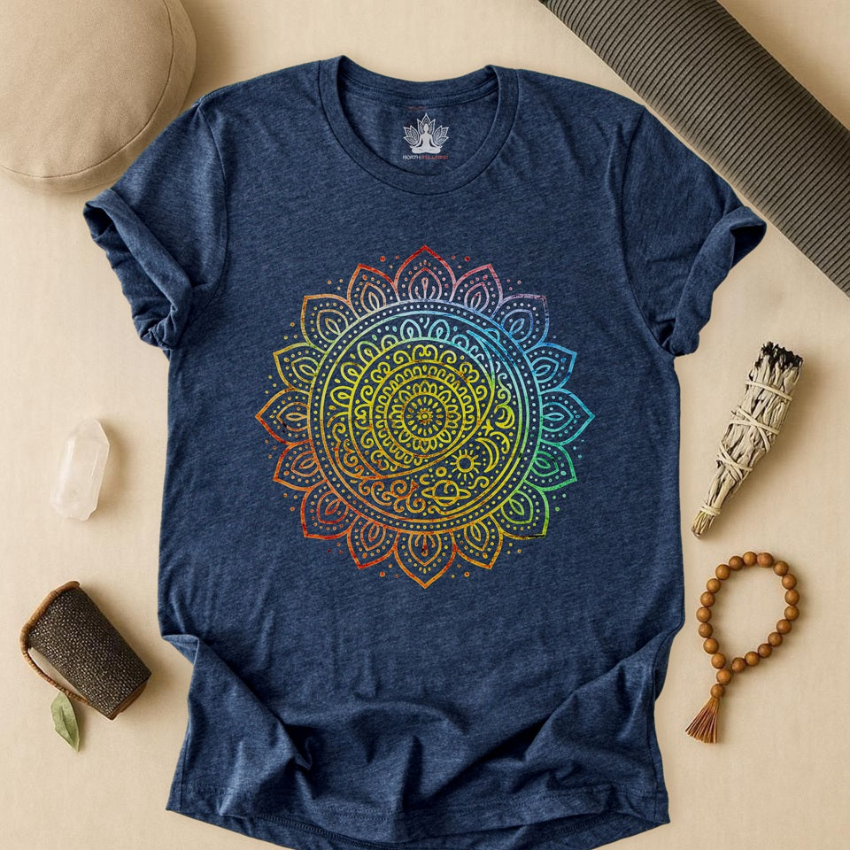 Pride Mandala – Rainbow Balance Tee