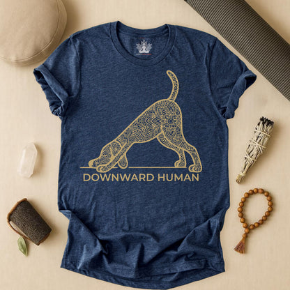 Downward Human – Mandala Dog Yoga Tee