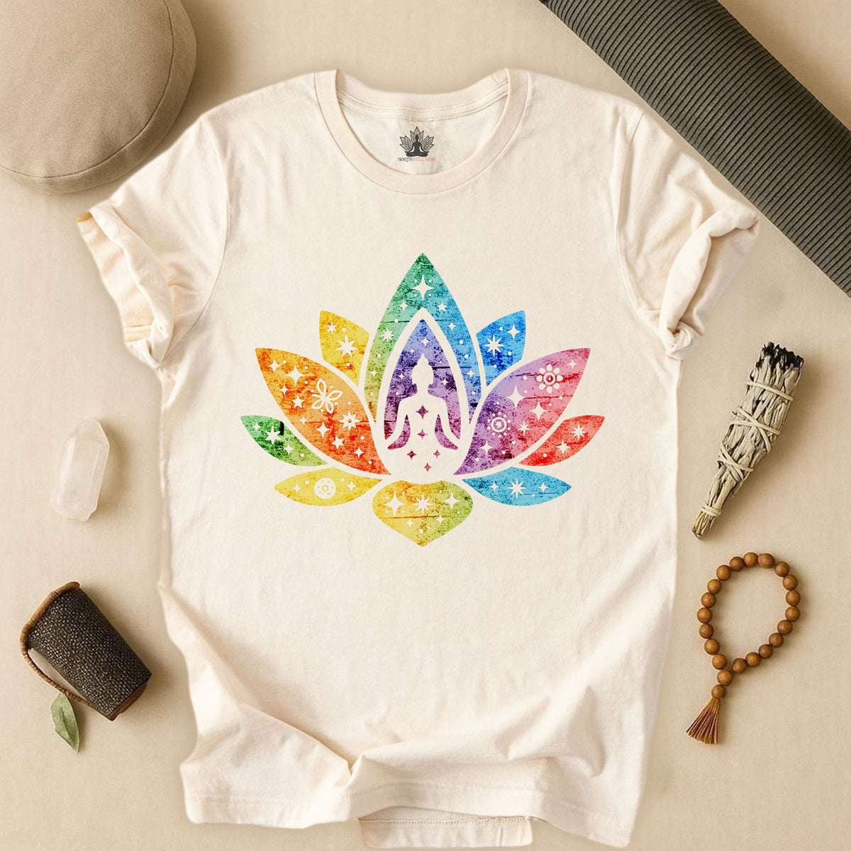 Lotus Pride – Cosmic Rainbow Tee