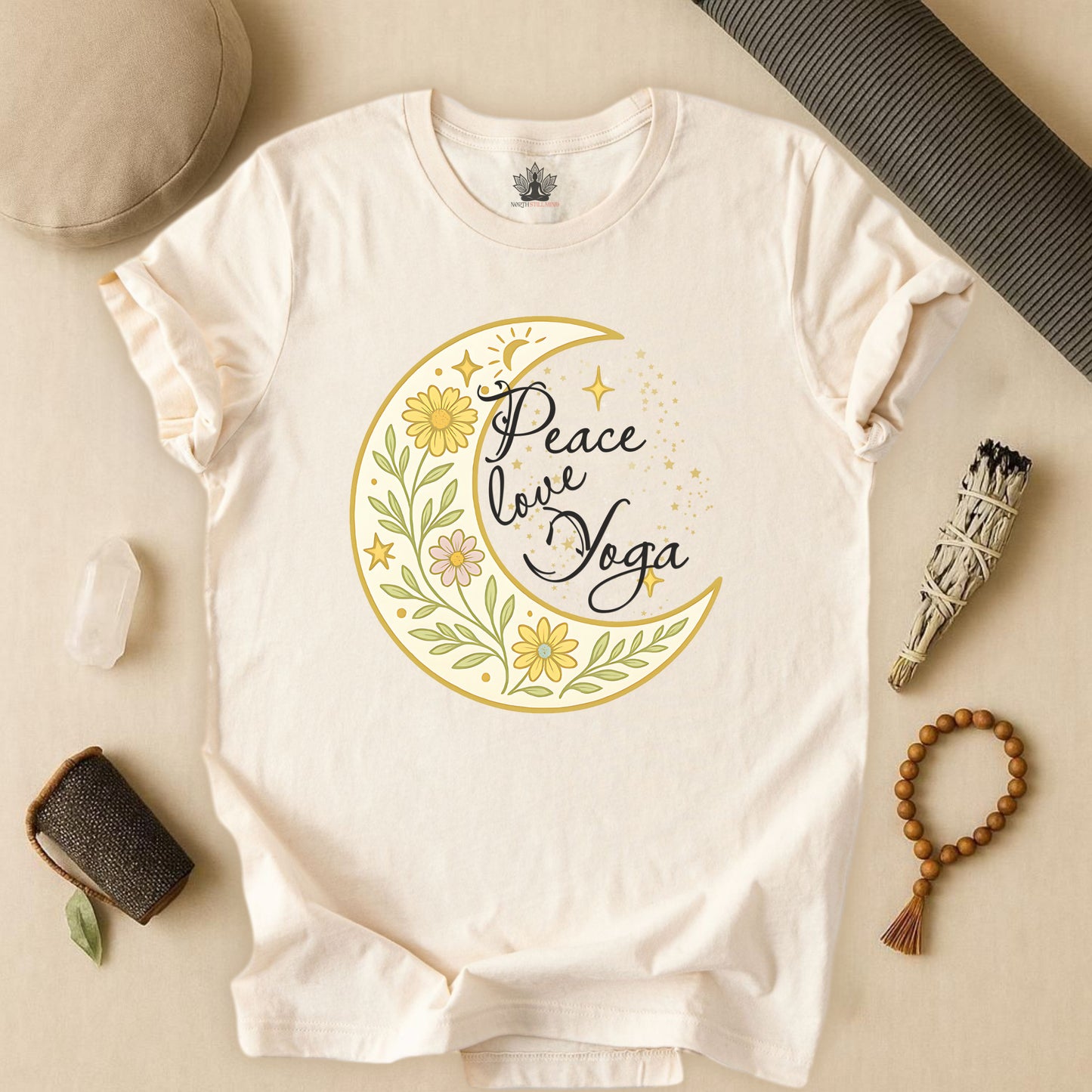 Moon Mandala – Peace Love Yoga Tee