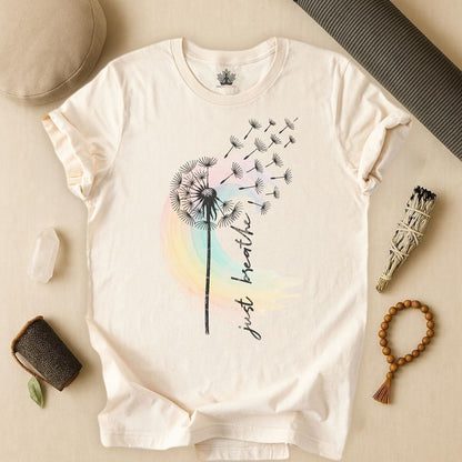 Dandelion Rainbow - Just Breathe Tee