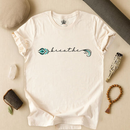 Breathe Feather Flow - Mindful Calm Tee