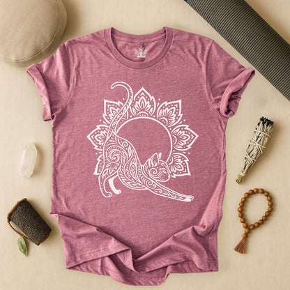 Cat & Mandala - Spiritual Boho Tee