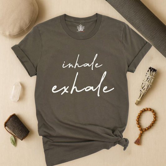 Inhale Exhale Luxe – Minimalist Mindfulness Tee
