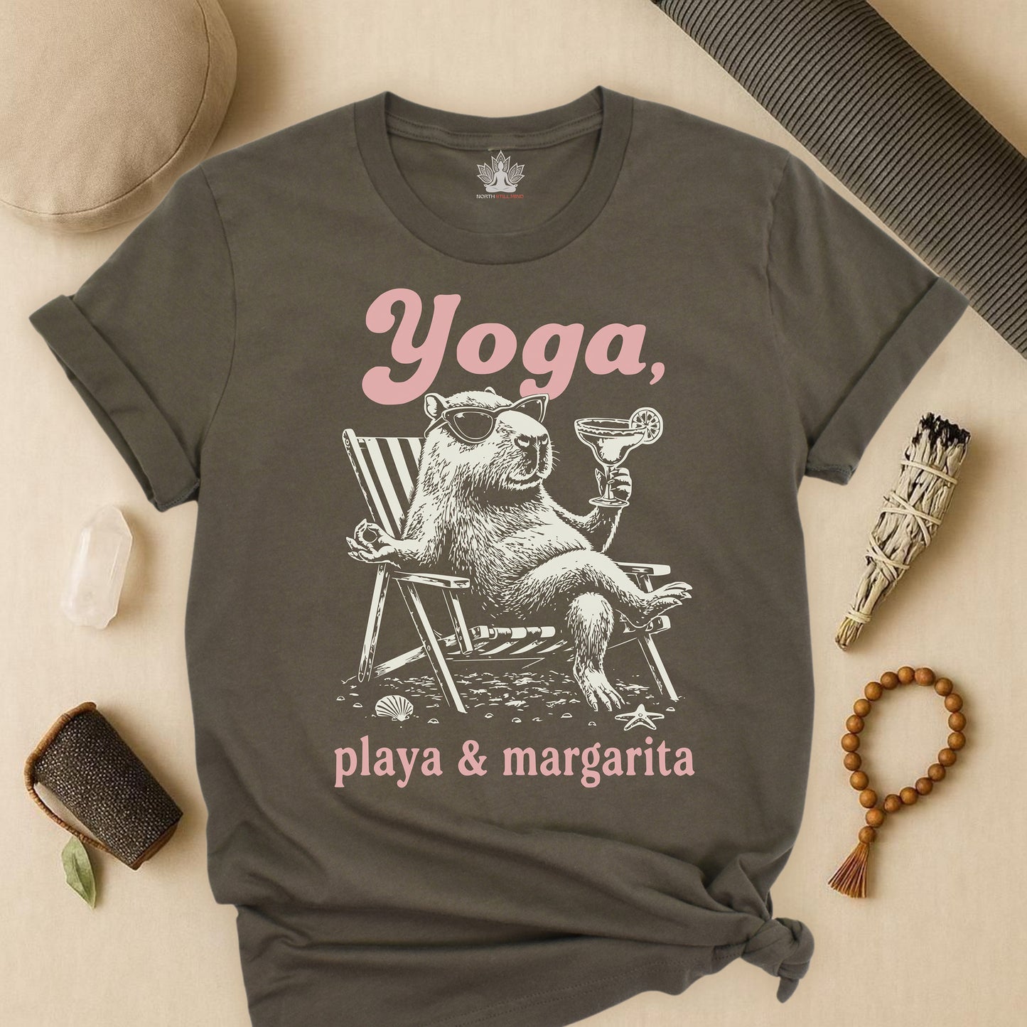 Capybara Yoga, Playa & Margarita Tee