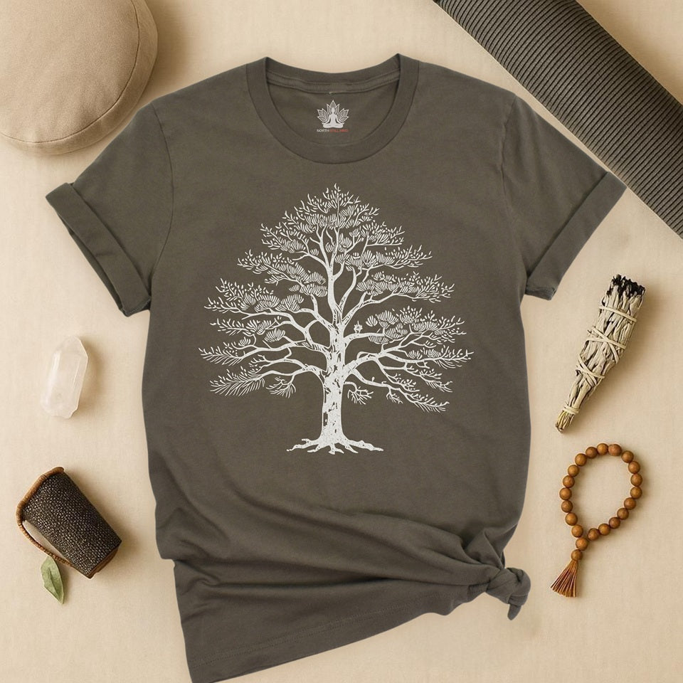 Sacred Tree of Life – Yoga Nature Minimalist Tee