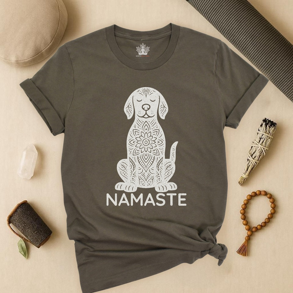 Calm Dog - Mandala Namaste Tee