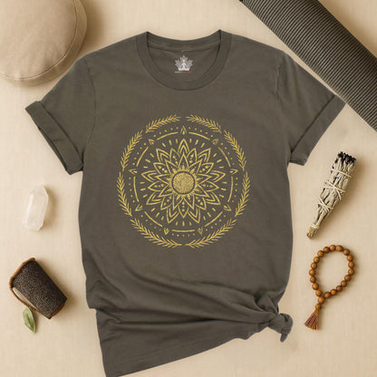 Golden Mandala – Sacred Balance Tee