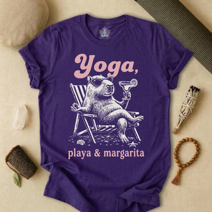 Capybara Yoga, Playa & Margarita Tee