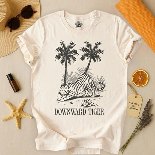 Downward Tiger – Funny Jungle Yoga Tee