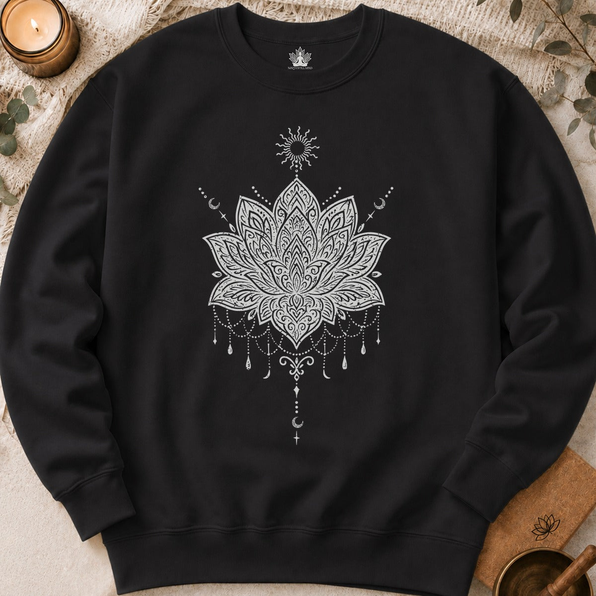 Sacred Lotus Mandala – Mindful Yoga Sweatshirt