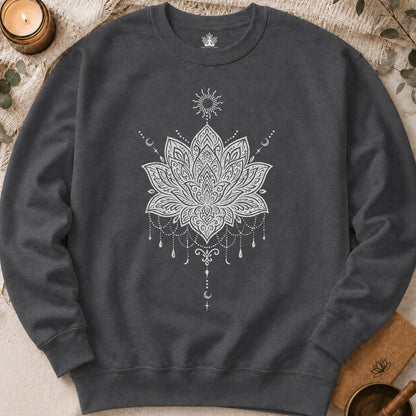 Sacred Lotus Mandala – Mindful Yoga Sweatshirt