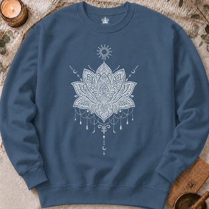 Sacred Lotus Mandala – Mindful Yoga Sweatshirt