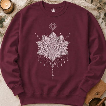 Sacred Lotus Mandala – Mindful Yoga Sweatshirt