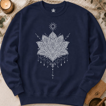 Sacred Lotus Mandala – Mindful Yoga Sweatshirt