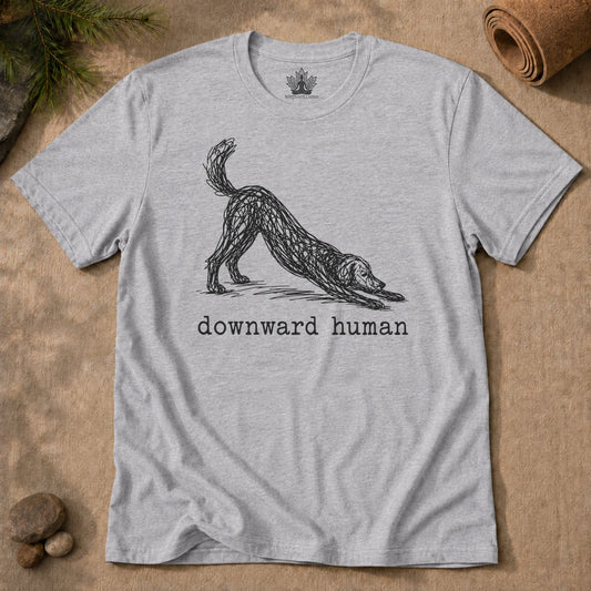 Line Art Downward Human Men Tee