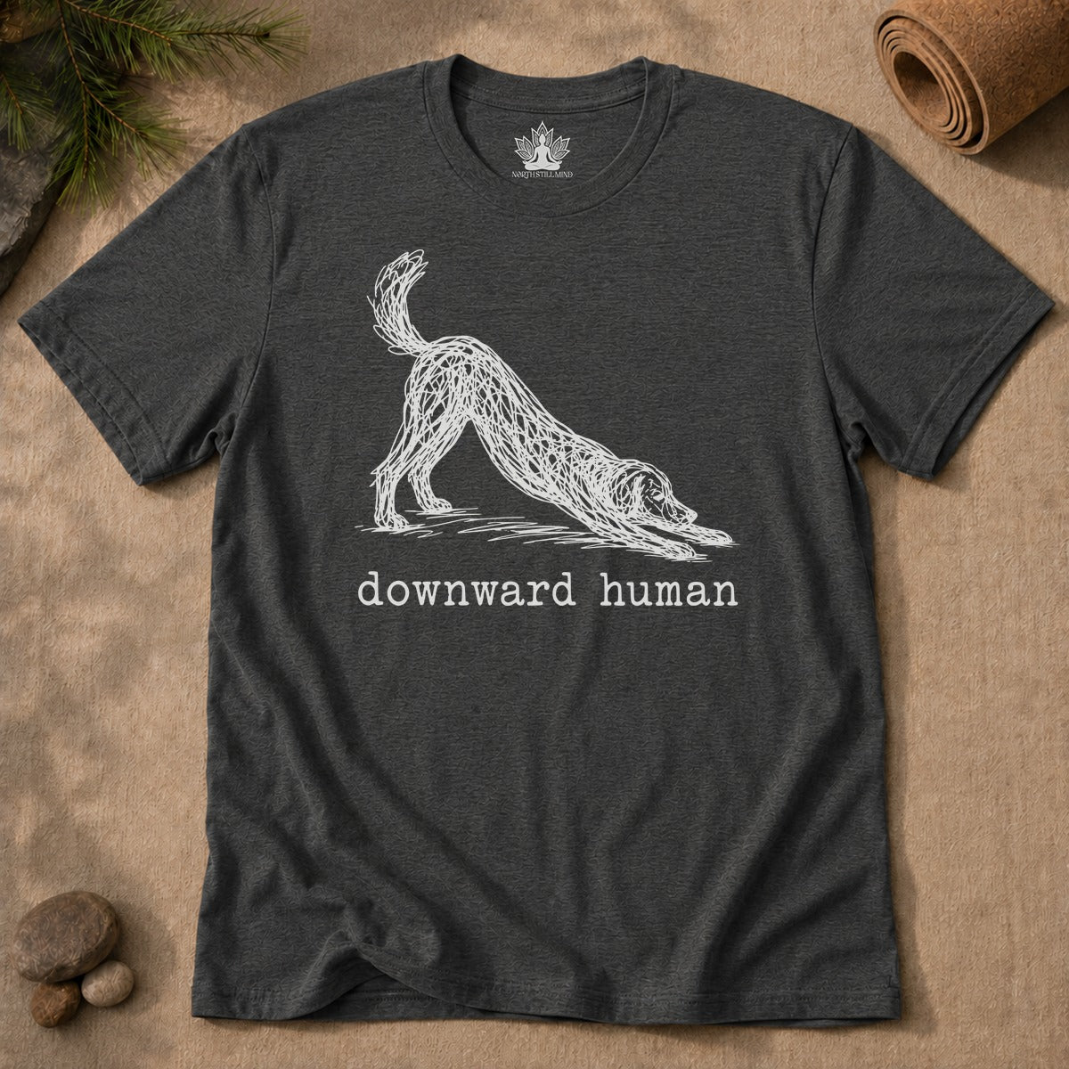 Line Art Downward Human Men Tee