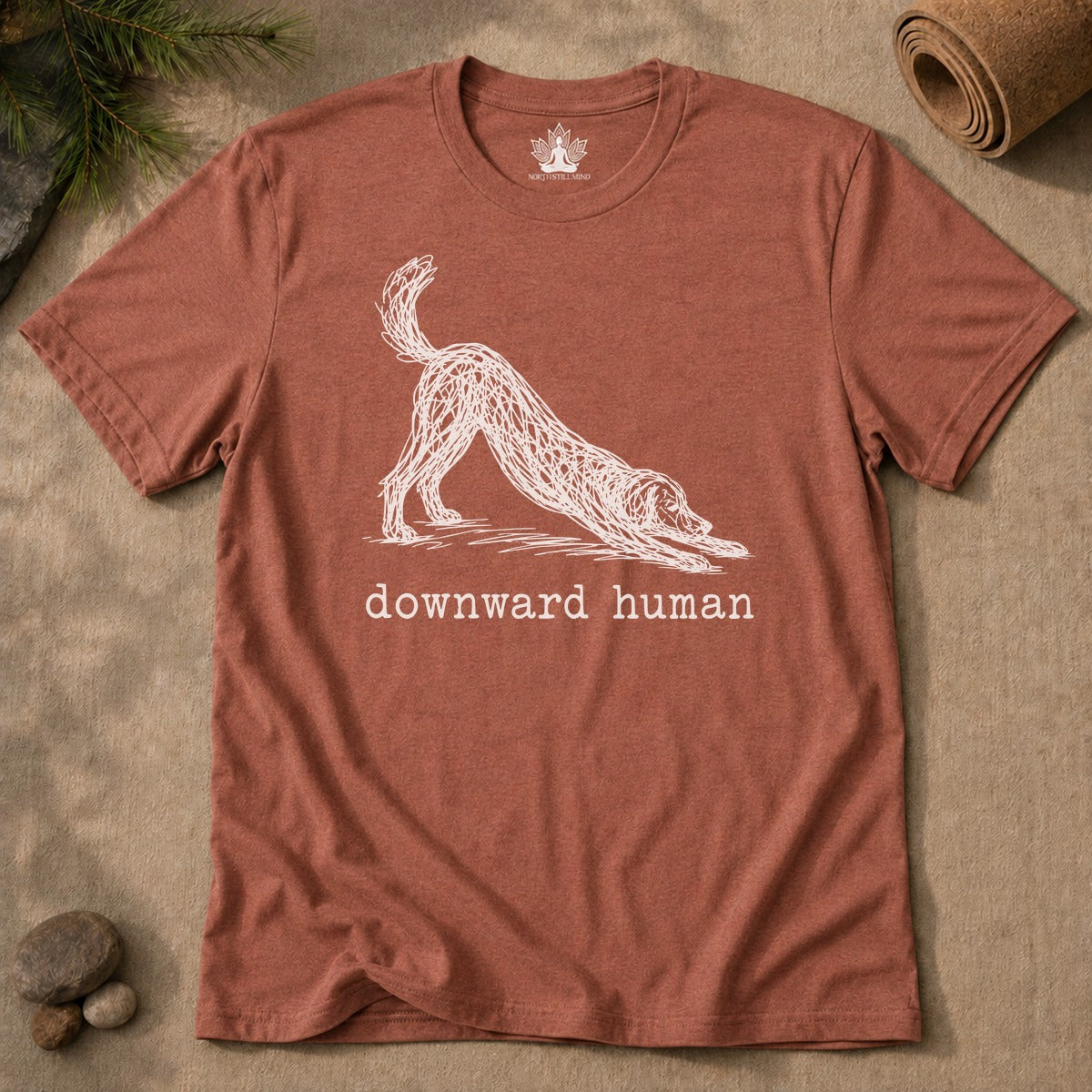 Line Art Downward Human Men Tee