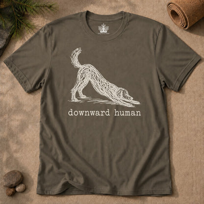 Line Art Downward Human Men Tee