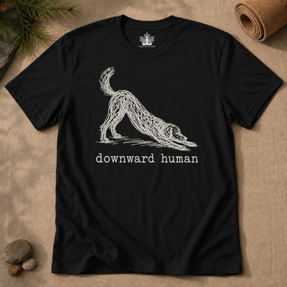Line Art Downward Human Men Tee