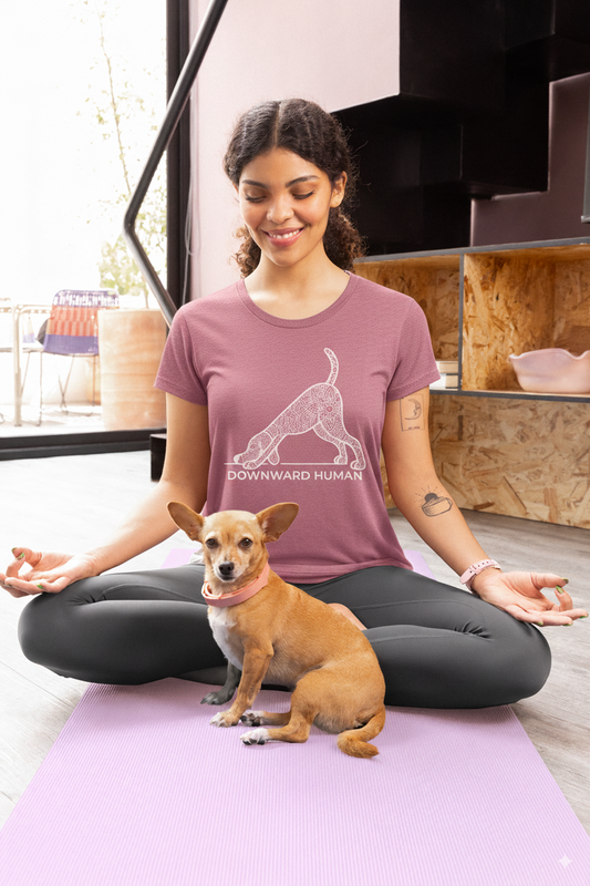 Downward Human – Mandala Dog Yoga Tee