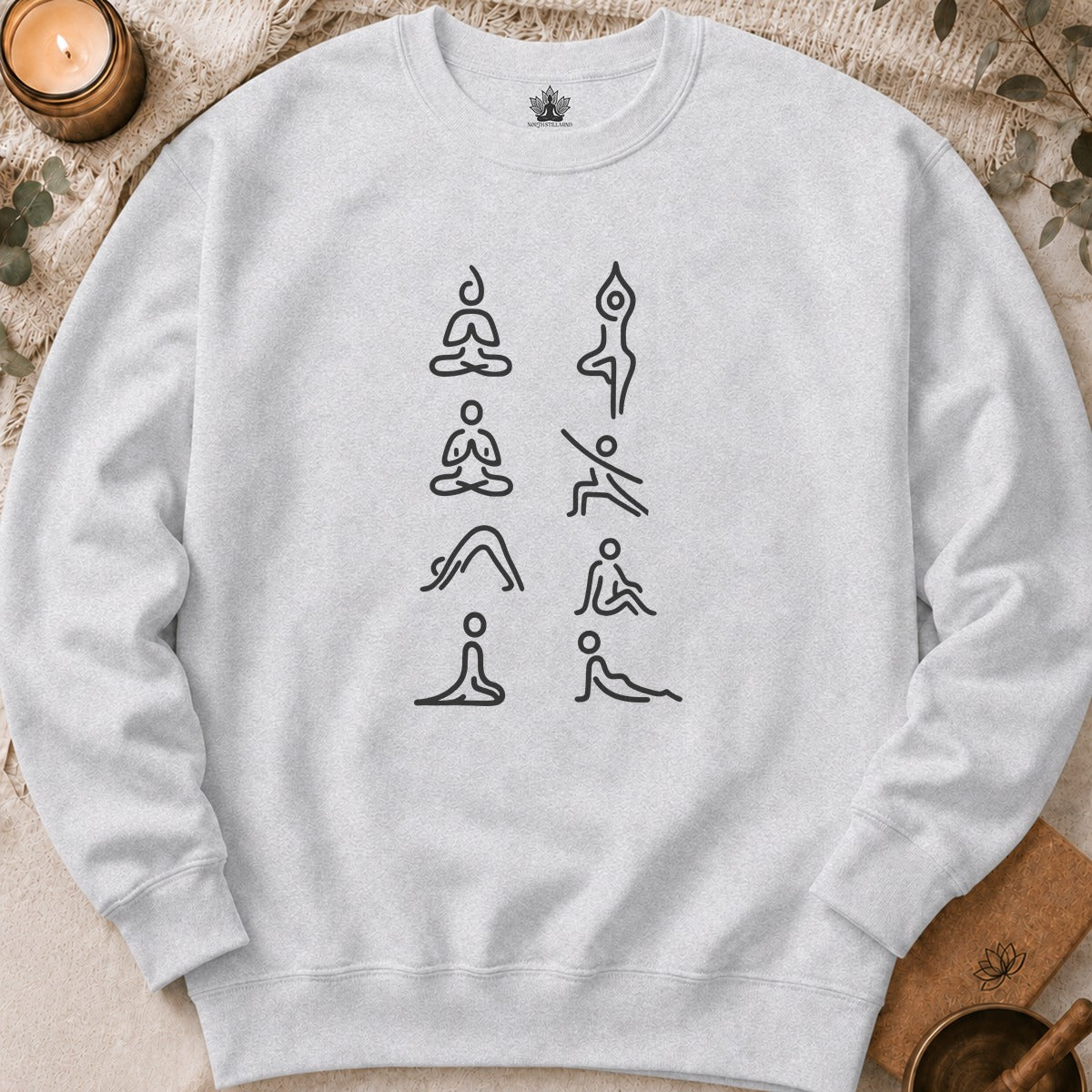 Line Art Yoga Poses Sweatshirt