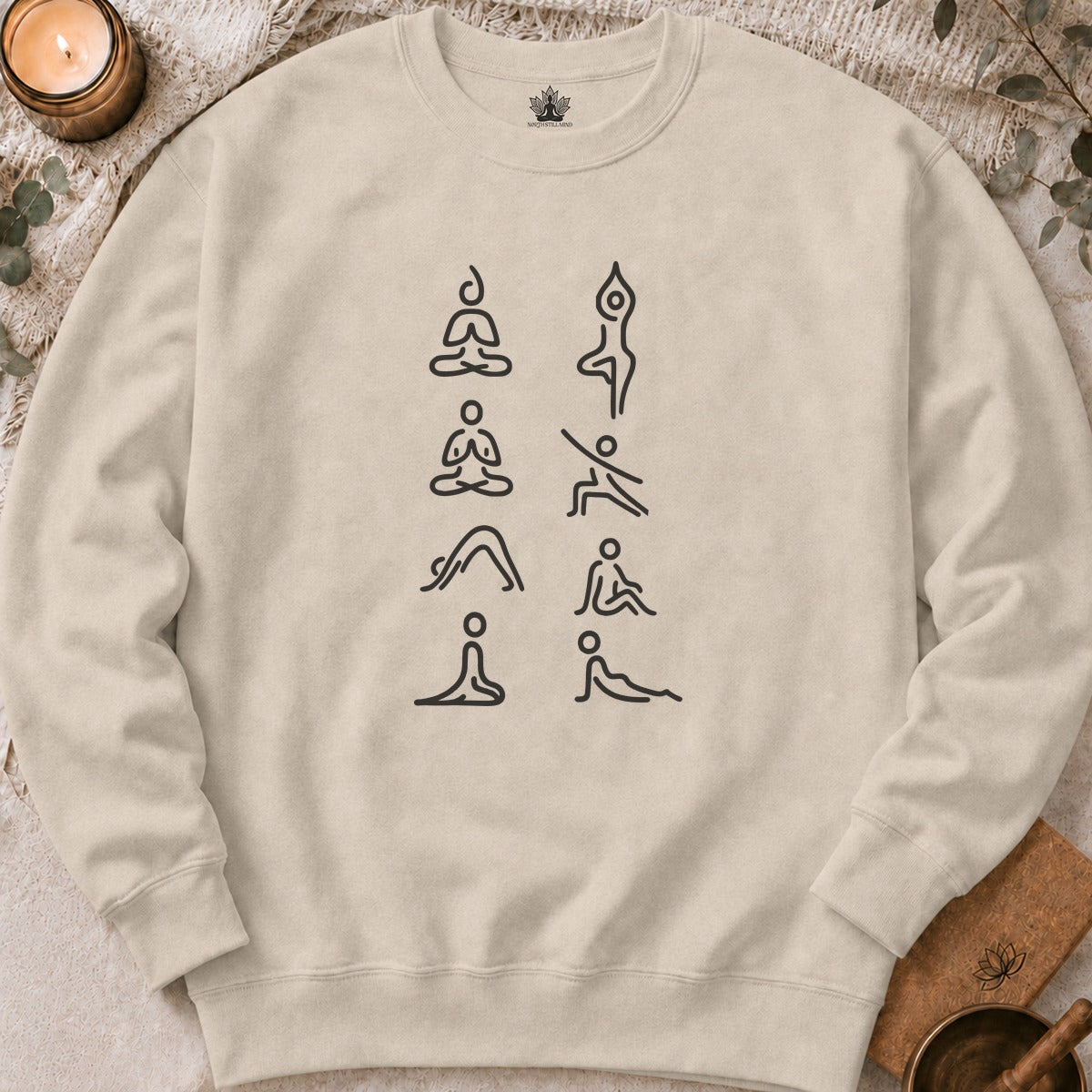 Line Art Yoga Poses Sweatshirt