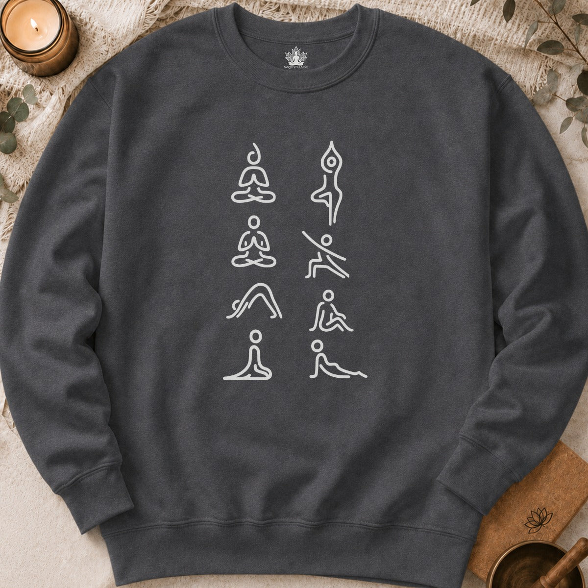 Line Art Yoga Poses Sweatshirt