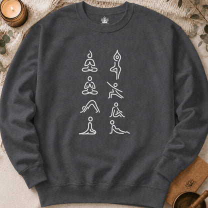 Line Art Yoga Poses Sweatshirt