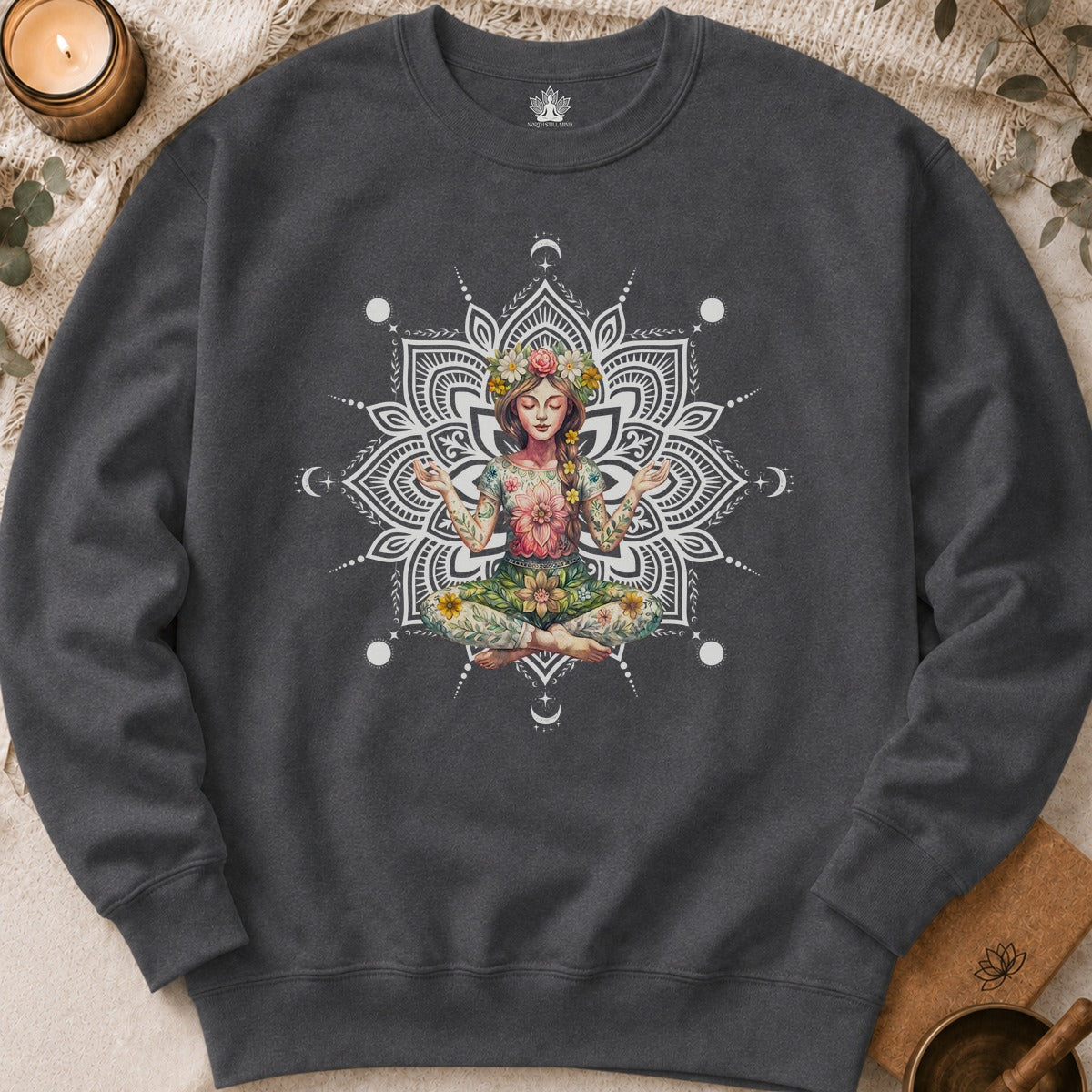 Boho Floral Mandala Sweatshirt