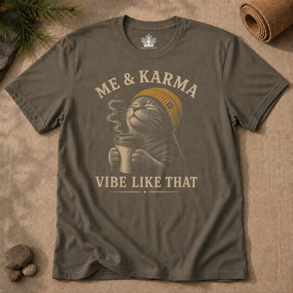 Me & Karma Vibe Like That Cat Men Tee