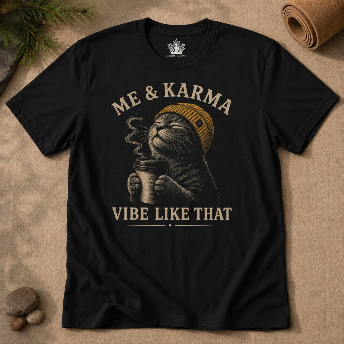 Me & Karma Vibe Like That Cat Men Tee