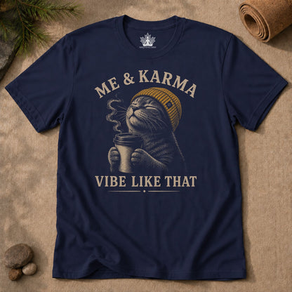 Me & Karma Vibe Like That Cat Men Tee