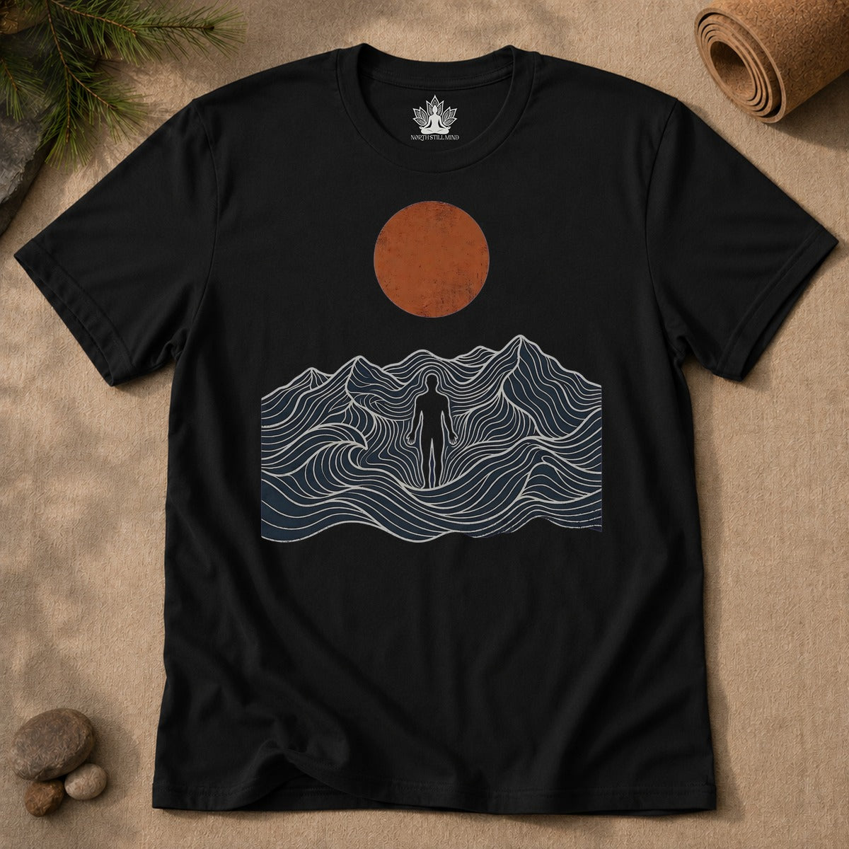 Retro Mountain Pose Men Tee