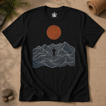 Retro Mountain Pose Men Tee