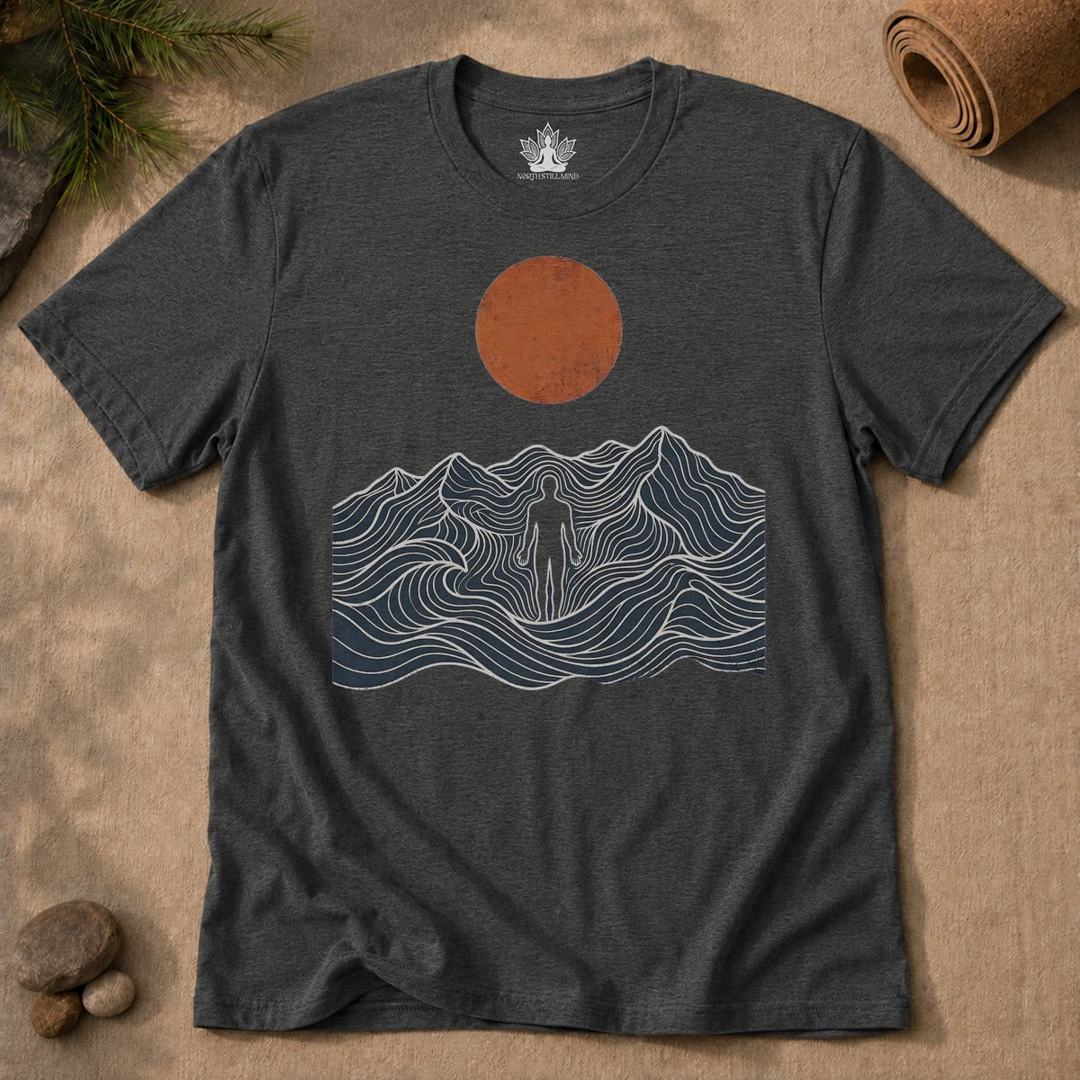 Retro Mountain Pose Men Tee