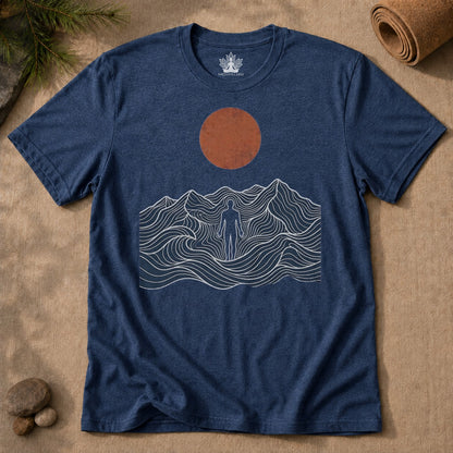 Retro Mountain Pose Men Tee