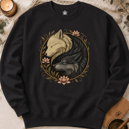 Yin Yang Wolves - Spiritual Balance Sweatshirt