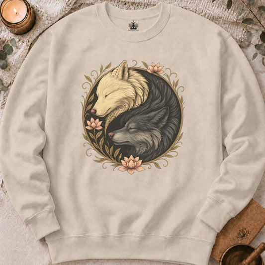 Yin Yang Wolves - Spiritual Balance Sweatshirt